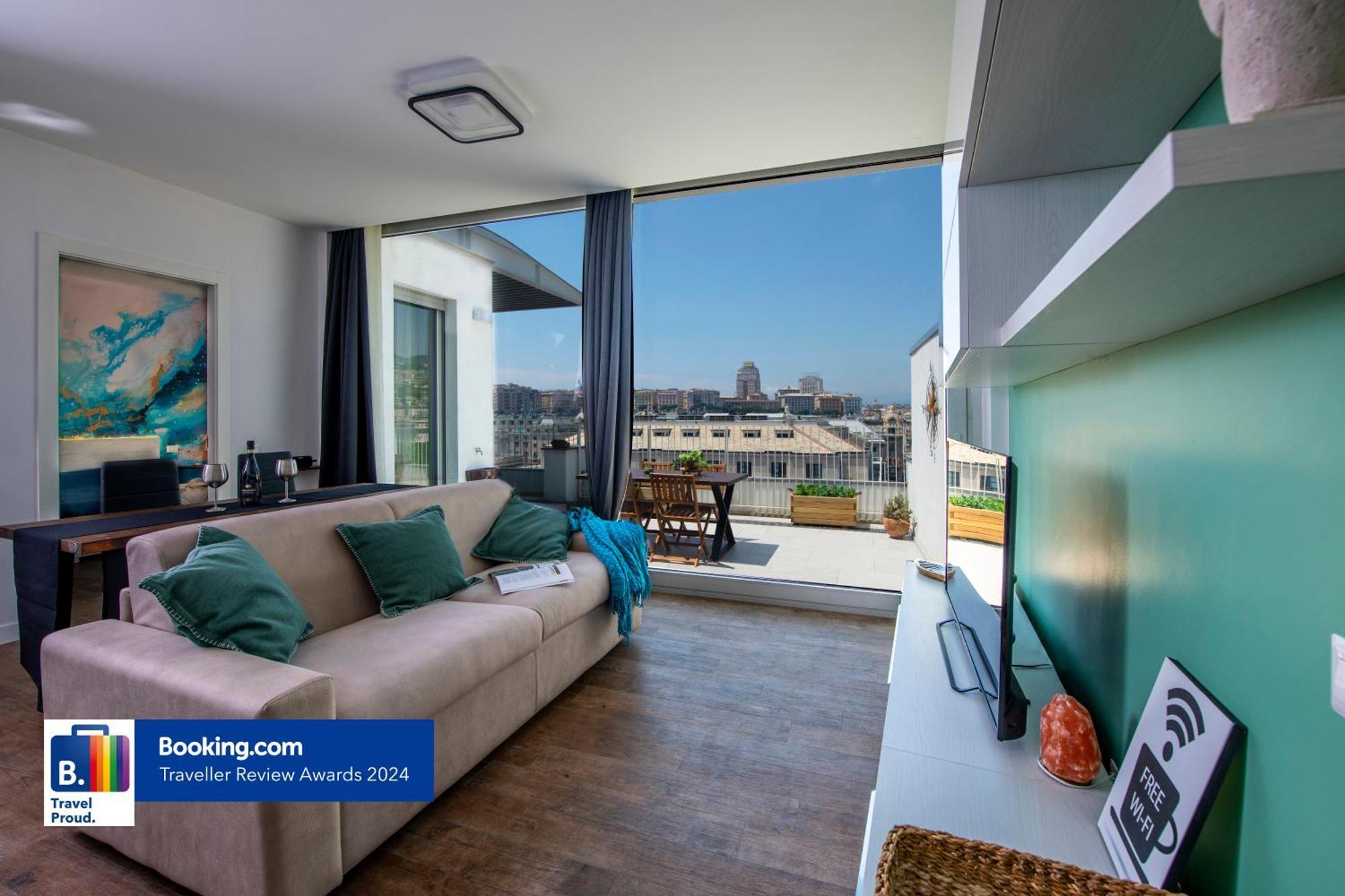 Appartamento Attico Luxury Con Parcheggio E Terrazza Vista Mozzafiato Genova Esterno foto