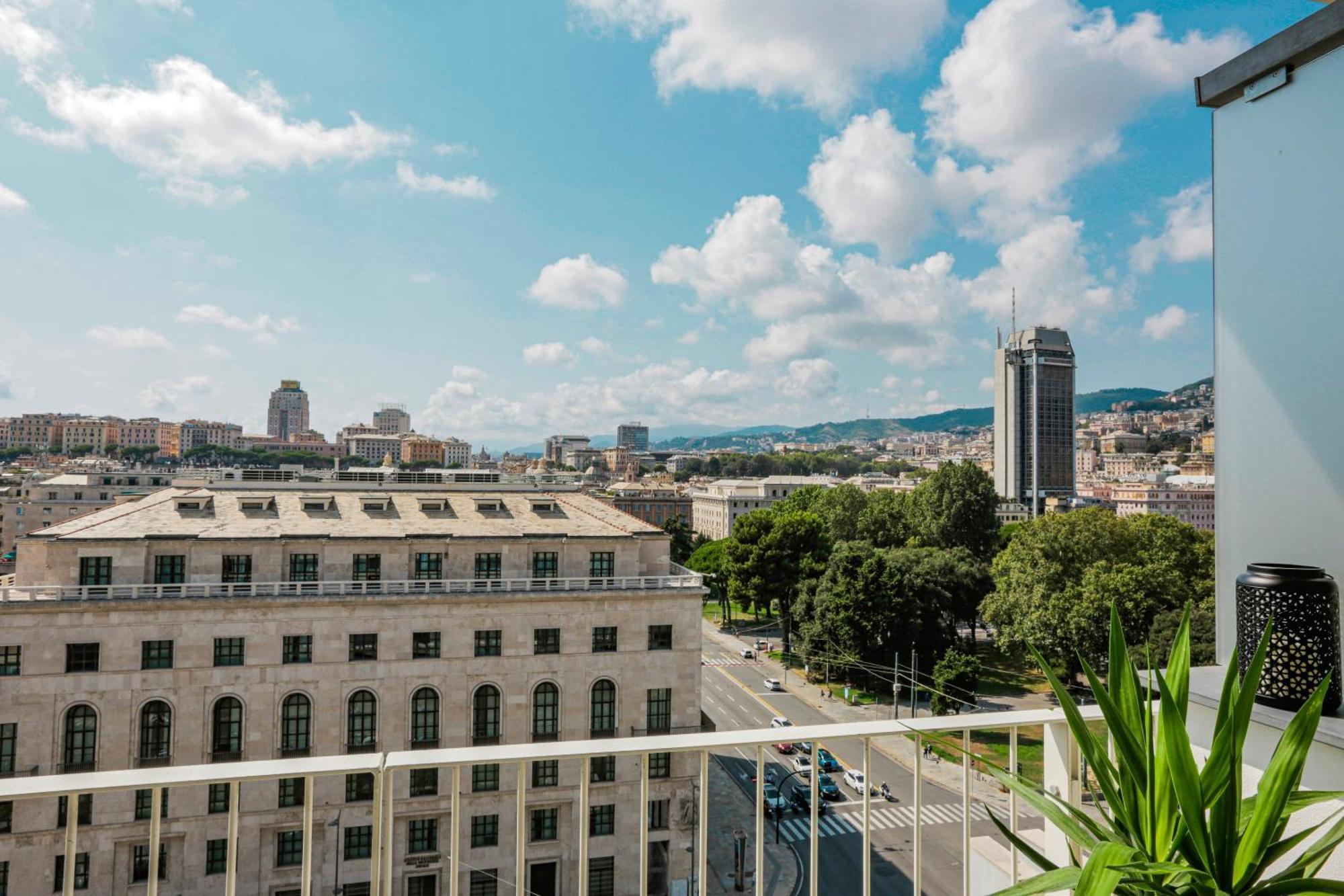 Appartamento Attico Luxury Con Parcheggio E Terrazza Vista Mozzafiato Genova Camera foto