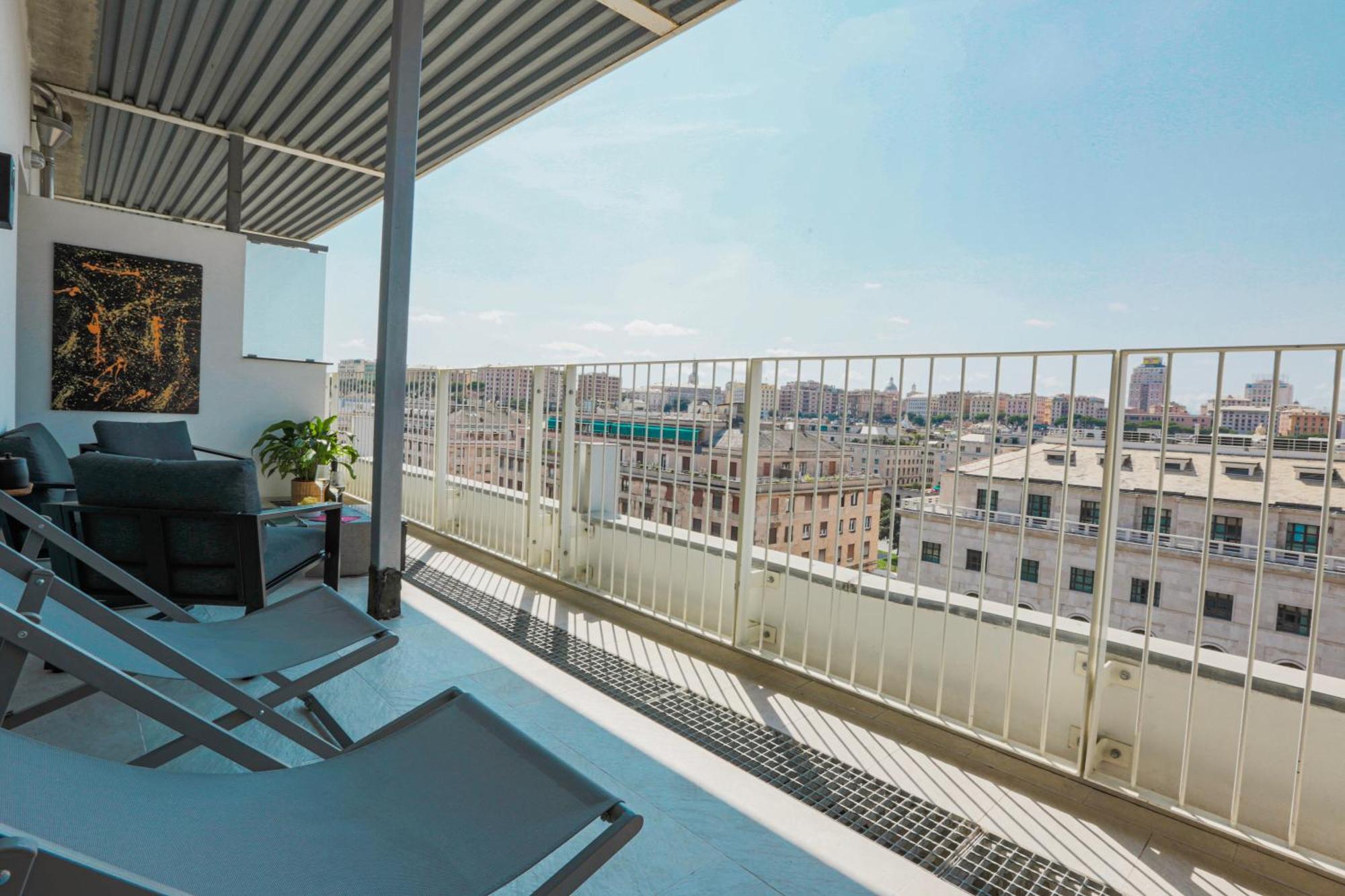 Appartamento Attico Luxury Con Parcheggio E Terrazza Vista Mozzafiato Genova Esterno foto